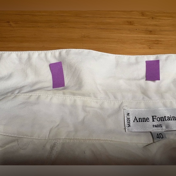 Anne Fontaine- Venise 3/4 Sleeve White Textured Top. Size US 6-8 - Picture 8 of 10